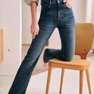 Sezane SERGE TROUSERS  Dark blue denim
